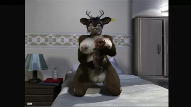 3d Yiff by H0rs3 Futa Furry Porn Sex E621 FYE futanari deer girl  masturbation cum