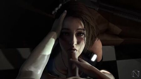 Jill Valentine: sexo oral profundo - Resident Evil 3 [porno 3D, R34, hentai, SFM, todo tipo de sexo, hentai 3D, felación, mamada, paja, garganta profunda]