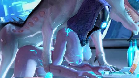La aventura de Tali tras una noche de copas (sexo en Mass Effect)