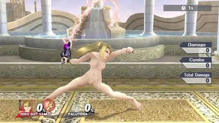 Mods de Samus desnuda en Sm4sh — ¡Exhibición de Samus sin traje! (18+) [1080p, 60 fps]