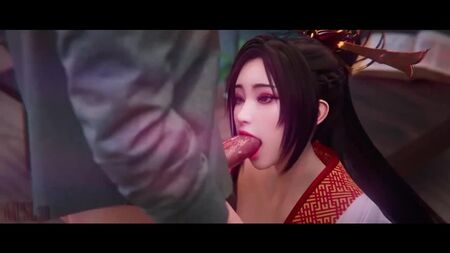 Diaochan - sexo oral; minet; mamada; garganta profunda; follada facial; chica china; japonesa; porno hentai 3D; (por @Setarcos04) [Koei]
