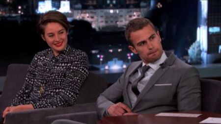 Shailene Woodley y Theo James en «Jimmy Kimmel Live» – PARTE 1