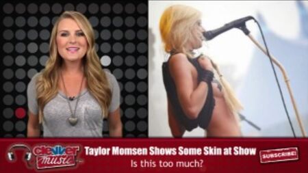 Taylor Momsen enseña los pechos en un concierto