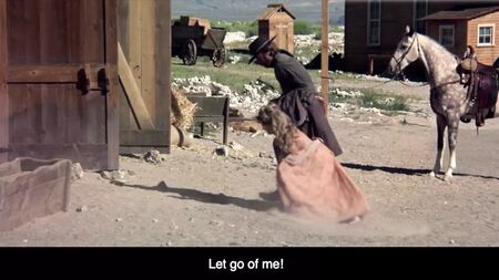 El vagabundo de las altas llanuras - escena de sexo
