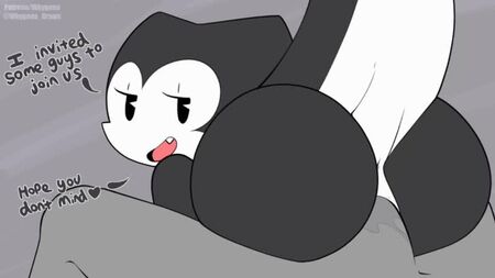 2D Yiff de Whygena: porno furry heterosexual E621 FYE. Evelyn es follada por tres gatos con pollas enormes; mamada en un gangbang